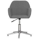 vidaXL Chaise pivotante de bureau Gris clair Tissu
