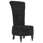 vidaXL Chaise à dossier haut noir velours conception de bouton