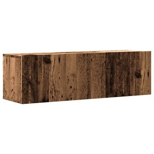 vidaXL Meuble TV mural vieux bois 100x30x30 cm bois d'ingénierie