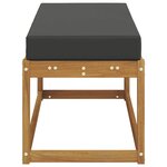 vidaXL Banc de jardin Naturel et Anthracite 115 x 43 x 45 cm