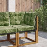 vidaXL Coussin de canapé d'extérieur 3 Pièces Modèle feuille Polyester