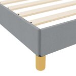 vidaXL Lit à ressorts avec matelas Gris clair 120 x 190 cm tissu