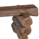 vidaXL banc Naturel 110 x 30 x 34 cm Bois de teck massif