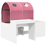 vidaXL Lit avec Tunnel 4 Pièces Chêne Artisanal et Rose Bois d'ingénierie