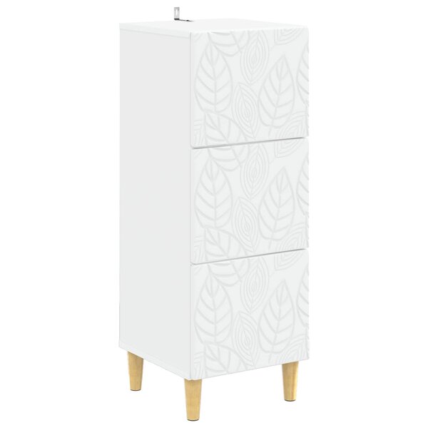 vidaXL Armoire à tiroirs Blanc 33 x 34 5 x 90 cm Bois d'ingénierie