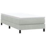 vidaXL Sommier à lattes de lit sans matelas gris clair 100x210cm