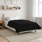 vidaXL Duvet complet toute l'année Matelassé Noir 135 x 220 cm