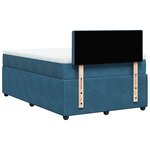 vidaXL Sommier à lattes de lit et matelas bleu 120x200 cm velours
