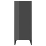vidaXL Buffet Gris brillant 57x35x90 cm Aggloméré