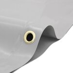 vidaXL Bâche gris Ø 2 4 m 650 g/m²