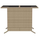 vidaXL Ensemble de bistro 3 Pièces coussins mélange beige résine tressée