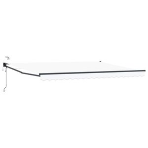 vidaXL Auvent rétractable électrique Blanc 4 5 × 3 m