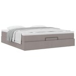 VidaXL Cadre de lit ottoman avec matelas taupe 160x200 cm tissu
