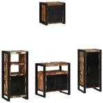 vidaXL Ensemble de mobilier de salle de bain 4 Pièces Bois Recyclé Solide
