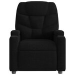 vidaXL Fauteuil inclinable de massage noir tissu