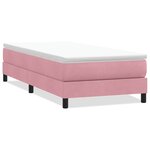 vidaXL Sommier à lattes de lit sans matelas rose 80x220 cm velours