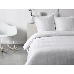 Parure de lit - 220 x 240 cm - 100  Satin de coton - Craie