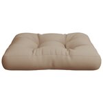 vidaXL Coussin de palette taupe 58x58x10 cm tissu