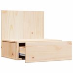 vidaXL Table de chevet avec tiroir 2 Pièces Marron 42 x 32 5 x 40 cm