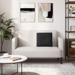 vidaXL Coussin de Dos Noir 50 x 45 cm Tissu en microfibre