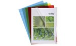 Sachet de 50 pochettes coin PVC lisse haute résistance 13/100e A4 Assorties x 2 EXACOMPTA