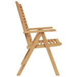 Chaises de jardin vidaXL pliantes 6 Pièces en teck massif
