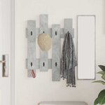 vidaXL Porte-manteau mural Gris béton 60 x 3 x 82 cm Bois d'ingénierie