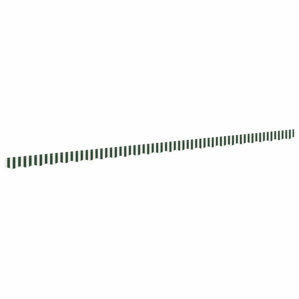 vidaXL Bande de auvent Vert et blanc 5.8 x 0.2 m Toile