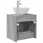 vidaXL Meuble lavabo mural Sonoma gris 49 5 x 35 x 63 cm