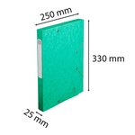 Boite de classement Cartobox - A4 - Dos 25mm Carte lustrée Vert x 25 EXACOMPTA