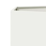 vidaXL Jardinière blanc hexagone 69x60x45 cm acier