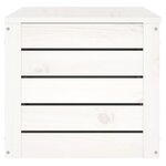 vidaXL Boîte de rangement Blanc 89x36 5x33 cm Bois massif de pin