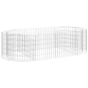 vidaXL Lit surélevé à gabion Fer galvanisé 200x100x50 cm