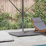 vidaXL Pied de parasol Aspect bois gris foncé 100 x 100 x 4 cm Acier