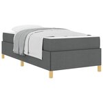 vidaXL Cadre de lit avec matelas Gris foncé 80 x 200 cm tissu