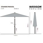 Madison Parasol de jardin Elba 300 cm vert