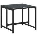 vidaXL Ensemble à manger de jardin 17 Pièces noir textilène