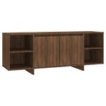 vidaXL Meuble TV chêne marron 130x35x50 cm bois d'ingénierie