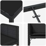 vidaXL Ensemble de salle à manger pour jardin 9 Pièces Noir polyrotin