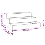 vidaXL Cache-pot de jardin Anthracite 90 x 90 x 35 cm Acier