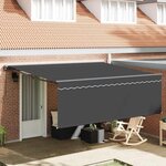 vidaXL Auvent Rétractable Orange et Blanc 350x250 cm tissu