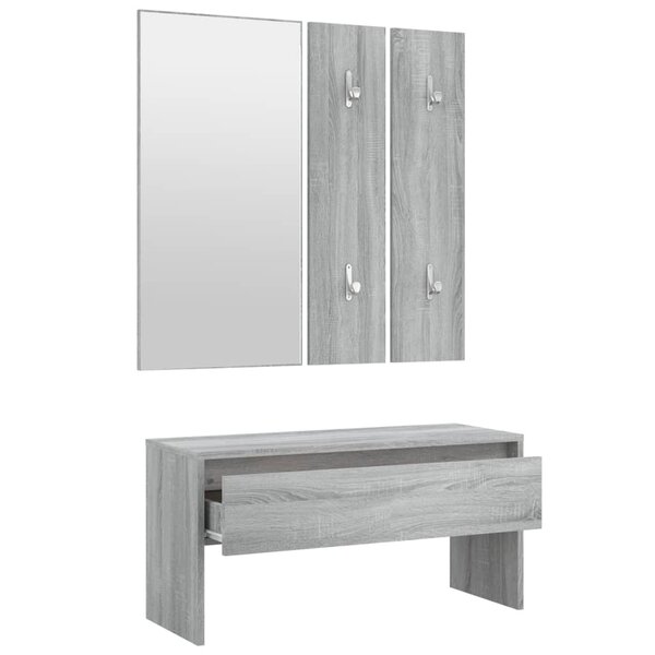 Ensemble de meubles de couloir sonoma gris bois d'ingénierie 02_0010787