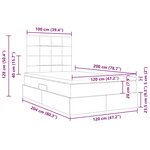 vidaXL Lit de rangement LED avec matelas Gris foncé 120 x 200 cm Tissu