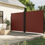 vidaXL Auvent latéral rétractable Marron 220x1200 cm