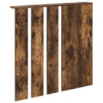 vidaXL Porte-manteau mural avec étagère Chêne fumé 84 x 10 x 80 cm