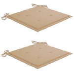 vidaXL Chaises de jardin avec coussins 2 Pièces Acacia solide et acier