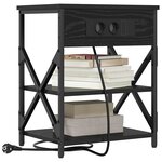 vidaXL Cabinet de chevet Chêne noir 41 x 31 x 51 cm Bois d'ingénierie