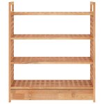 vidaXL Meuble à chaussures avec tiroir 70x27x81cm Bois massif de noyer