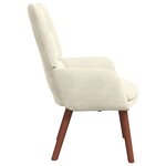 Fauteuil Relaxant en Velours Crème