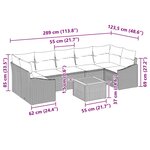 vidaXL Ensemble de canapé de jardin 8 Pièces Noir